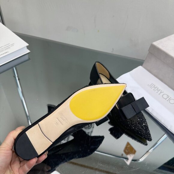 Jimmy Choo2022ss new spring and summer mesh hot diamond series flat shoes - Picture 4 of 9